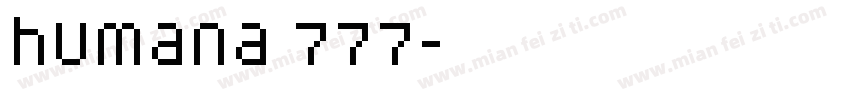 humana 777字体转换